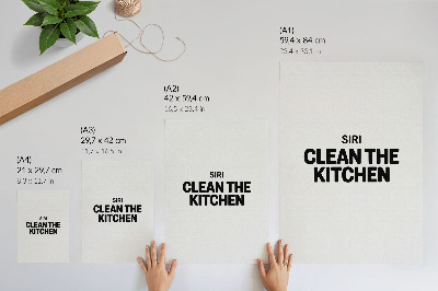 Wandposter Minimalistische inscriptie met contrasterend motief