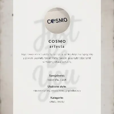 Wandposter minimalistisch ontwerp met contrasterende inscriptie