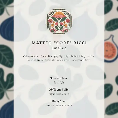Poster met retrostijl, felle kleuren en een bloemenmotief