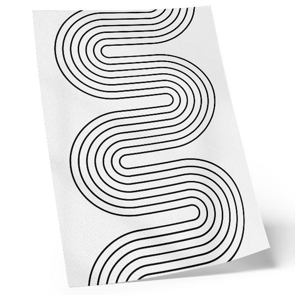 Decoratieve poster Contrasterende lijnen abstract patroon moderniteit