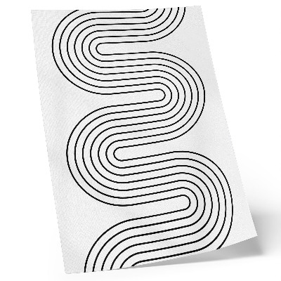 Decoratieve poster Contrasterende lijnen abstract patroon moderniteit