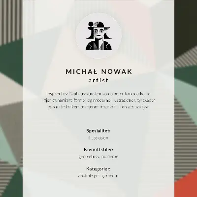 Decoratieve poster met abstract patroon van contrasterende lijnen