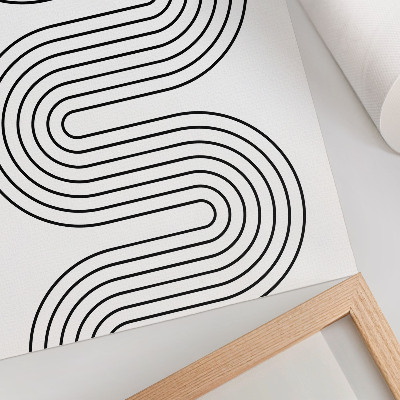 Decoratieve poster Contrasterende lijnen abstract patroon moderniteit
