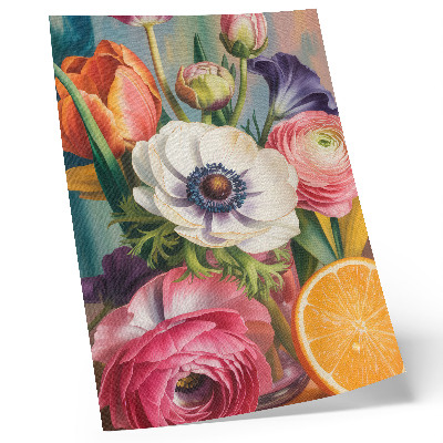 Wandposter Bloemen vol leven en kleur, zonder komma's.