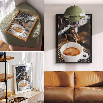 Wandposter Expressieve drank, witte beker, moderniteit