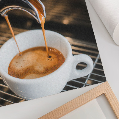 Wandposter Expressieve drank, witte beker, moderniteit