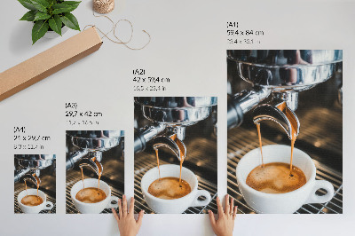 Wandposter Expressieve drank, witte beker, moderniteit