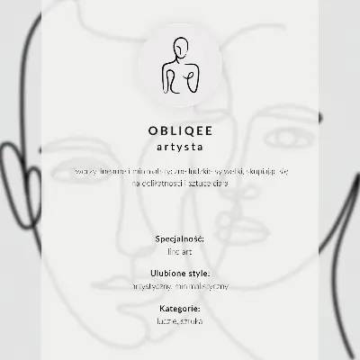 Wandposter met minimalistische gezichtscontouren als moderne schets
