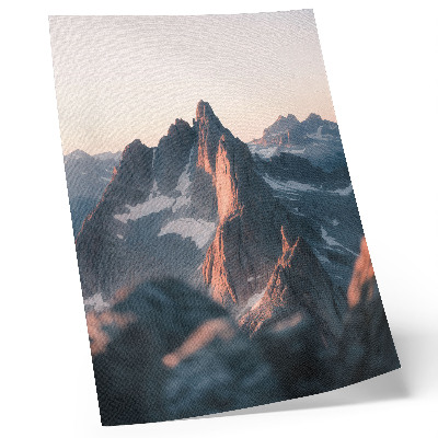 Decoratieve poster Bergen in het licht van de zonsondergang, pastelkleuren