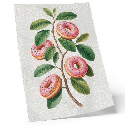 Decoratieve poster Roze knoppen groene bladeren takje humoristisch