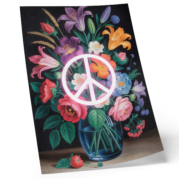 Wandposter Een kleurrijk boeket bloemen, een symbool van vrede.