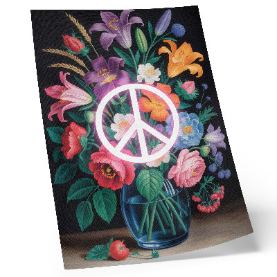 Wandposter Een kleurrijk boeket bloemen, een symbool van vrede.