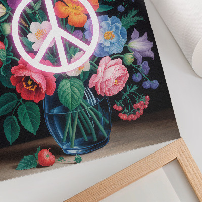 Wandposter Een kleurrijk boeket bloemen, een symbool van vrede.