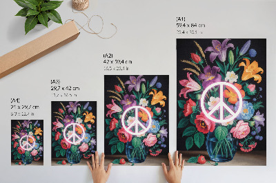 Wandposter Een kleurrijk boeket bloemen, een symbool van vrede.