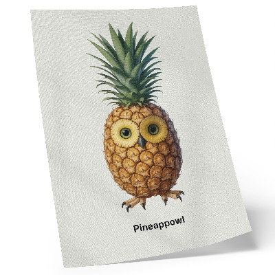 Poster Een fantasierijke combinatie van ananas en uil
