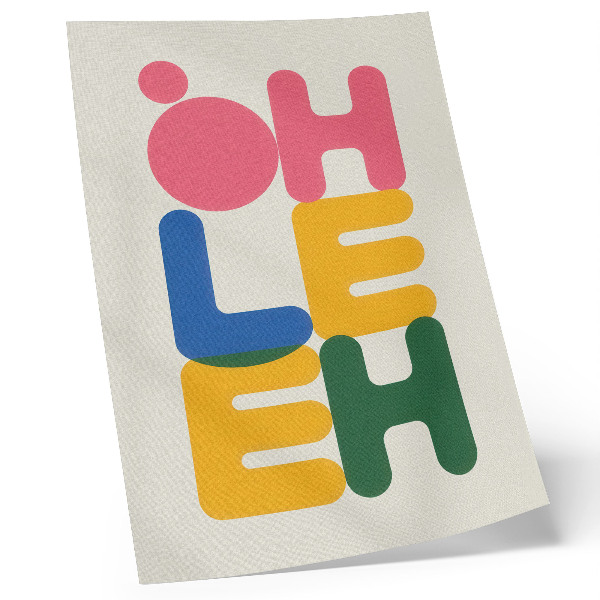 Decoratieve poster Geometrische letters in levendige kleuren