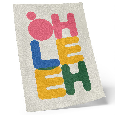 Decoratieve poster Geometrische letters in levendige kleuren