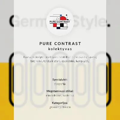 Geometrische letters in levendige kleuren decoratieve poster