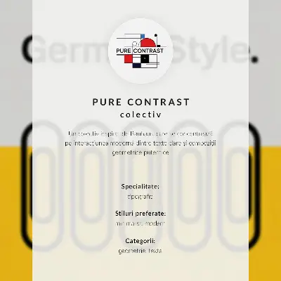 Geometrische letters in levendige kleuren decoratieve poster