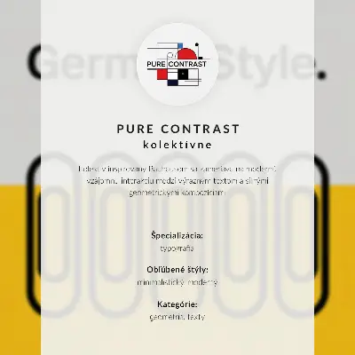 Geometrische letters in levendige kleuren decoratieve poster