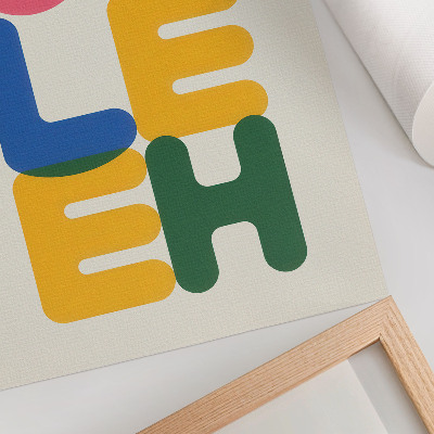 Decoratieve poster Geometrische letters in levendige kleuren