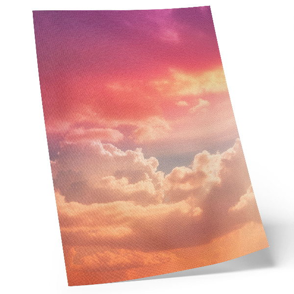 Poster Pastelkleurige wolken, vredige zonsondergang