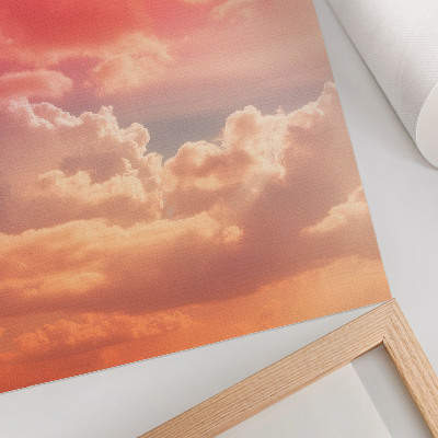 Poster Pastelkleurige wolken, vredige zonsondergang