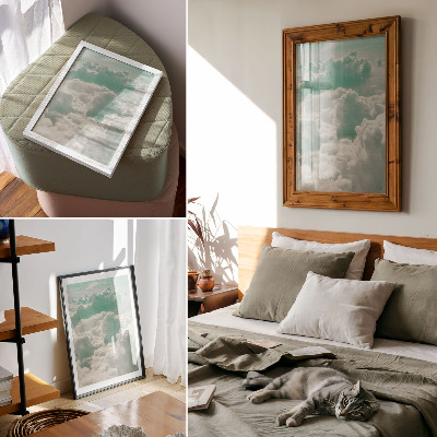 Decoratieve poster Wolken in de blauwe lucht, vrede, harmonie