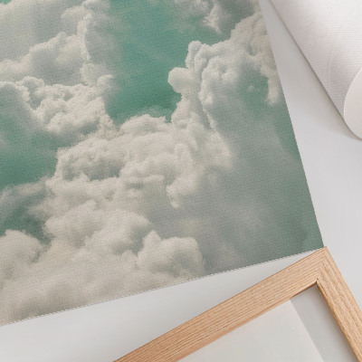 Decoratieve poster Wolken in de blauwe lucht, vrede, harmonie