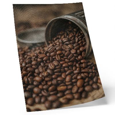 Poster Koffiebonen in een willekeurige samenstelling, rechtstreeks uit het blik.