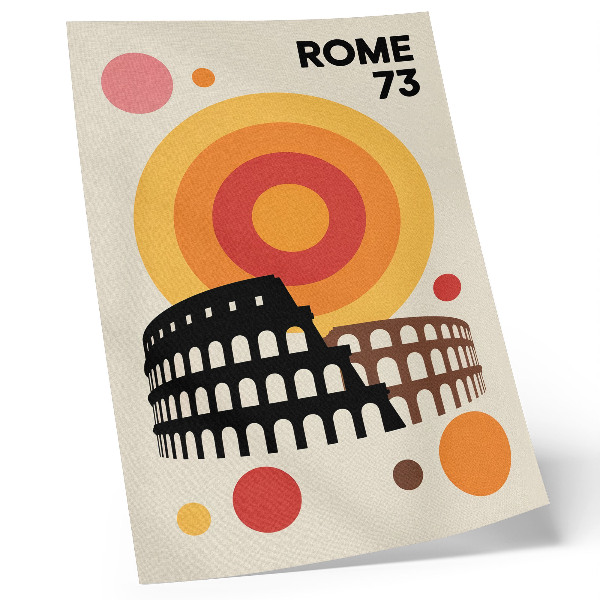 Poster Colosseum Artistieke Retro Cirkels
