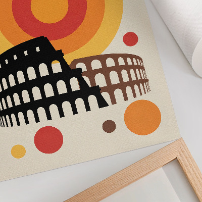 Poster Colosseum Artistieke Retro Cirkels