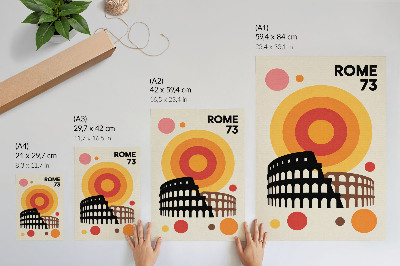 Poster Colosseum Artistieke Retro Cirkels