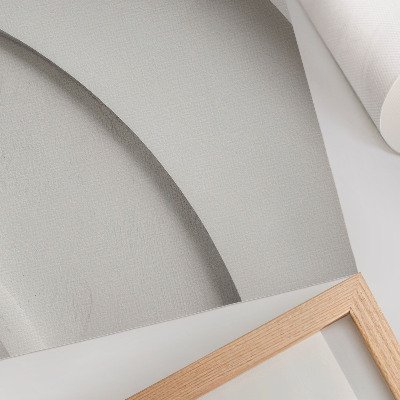 Decoratieve poster Een minimalistische compositie met witte rondingen.
