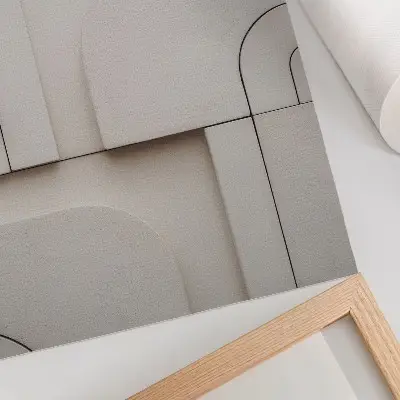 Poster moderne compositie met geometrische vormen en elegantie
