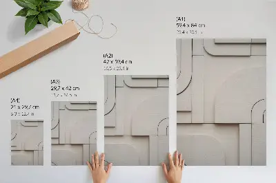 Poster moderne compositie met geometrische vormen en elegantie