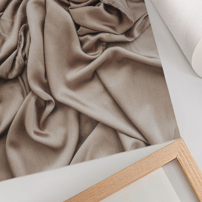 Decoratieve poster Beige stof, delicate plooien, gezellige sfeer