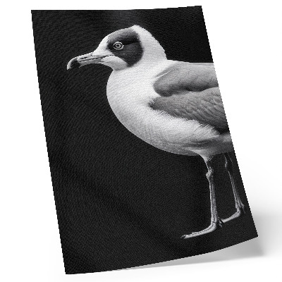 Decoratieve poster Minimalistische stijl met contrast tussen zwart en wit en een vogel.