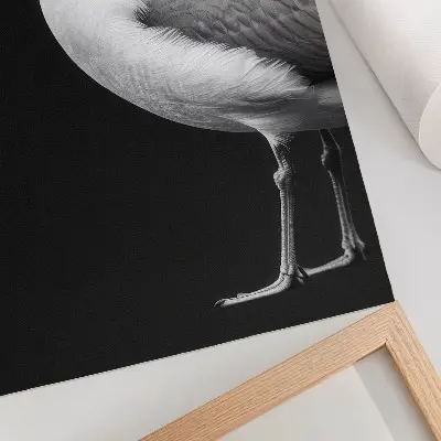 Decoratieve poster minimalistische vogelprint in zwart-witstijl