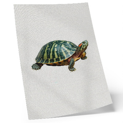 Poster Groene schildpad met details die harmonie met de natuur uitstralen