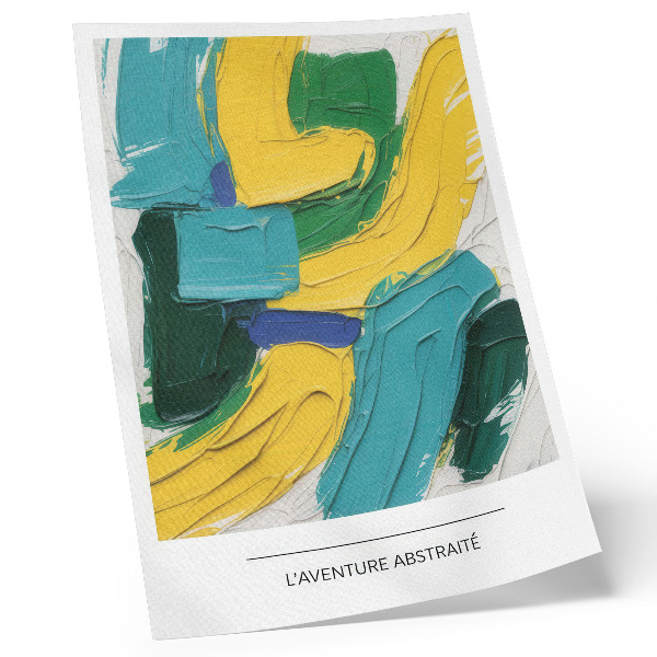 Decoratieve poster Energieke kleuren, dynamische abstractie