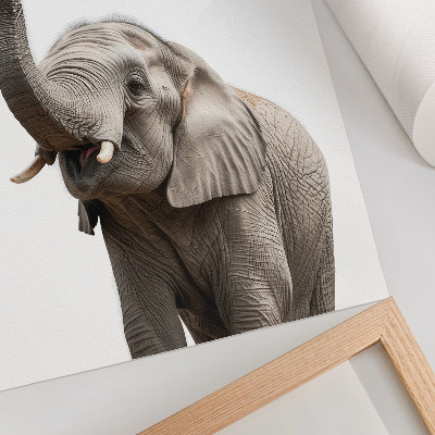 Poster Olifant met een bubbel moderniteit humor zachtheid