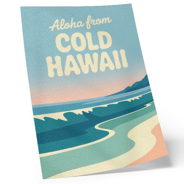Poster Moderne typografie, natuurlijk landschap, stranden