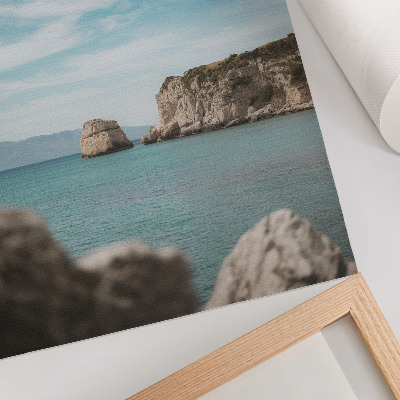 Decoratieve poster Kliffen, zee, blauwe lucht
