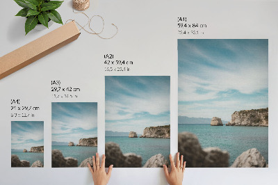 Decoratieve poster Kliffen, zee, blauwe lucht