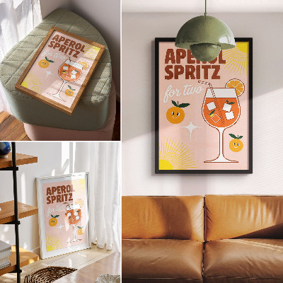 Poster Oranjegele lachende fruitletters