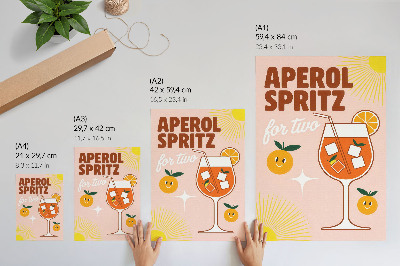 Poster Oranjegele lachende fruitletters