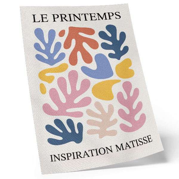 Wandposter Kleurrijke abstractie met plantvormen