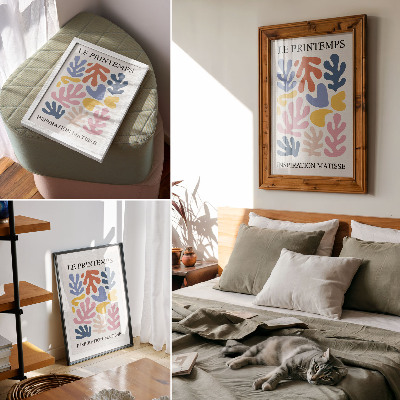 Wandposter Kleurrijke abstractie met plantvormen