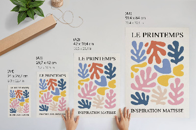 Wandposter Kleurrijke abstractie met plantvormen